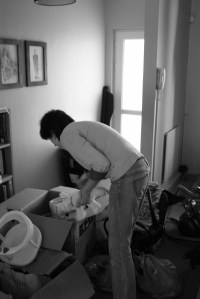 Sorting through boxes of baby things. sigh.